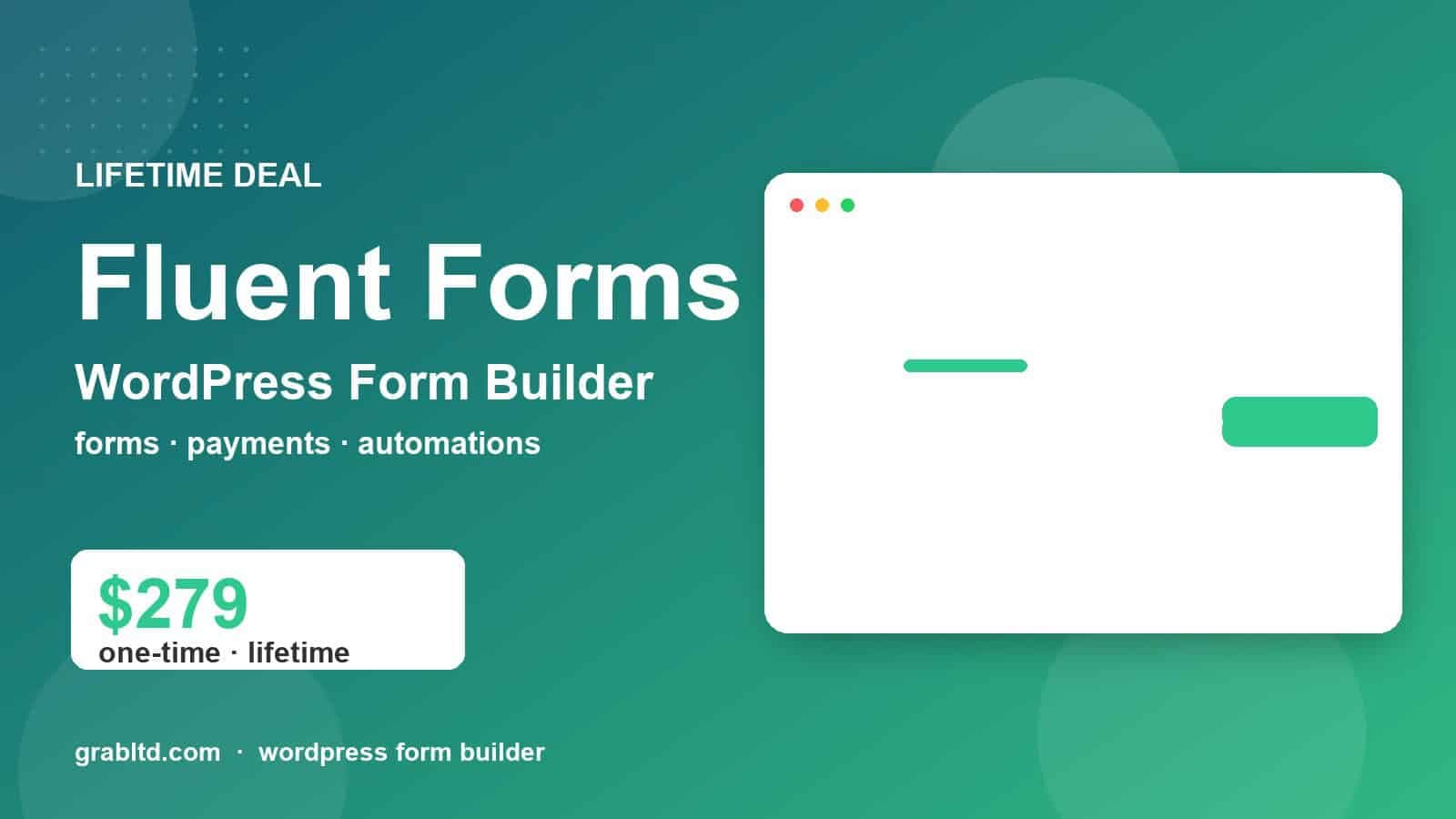 Fluent Forms Lifetime Deal | Fast WordPress Form Builder