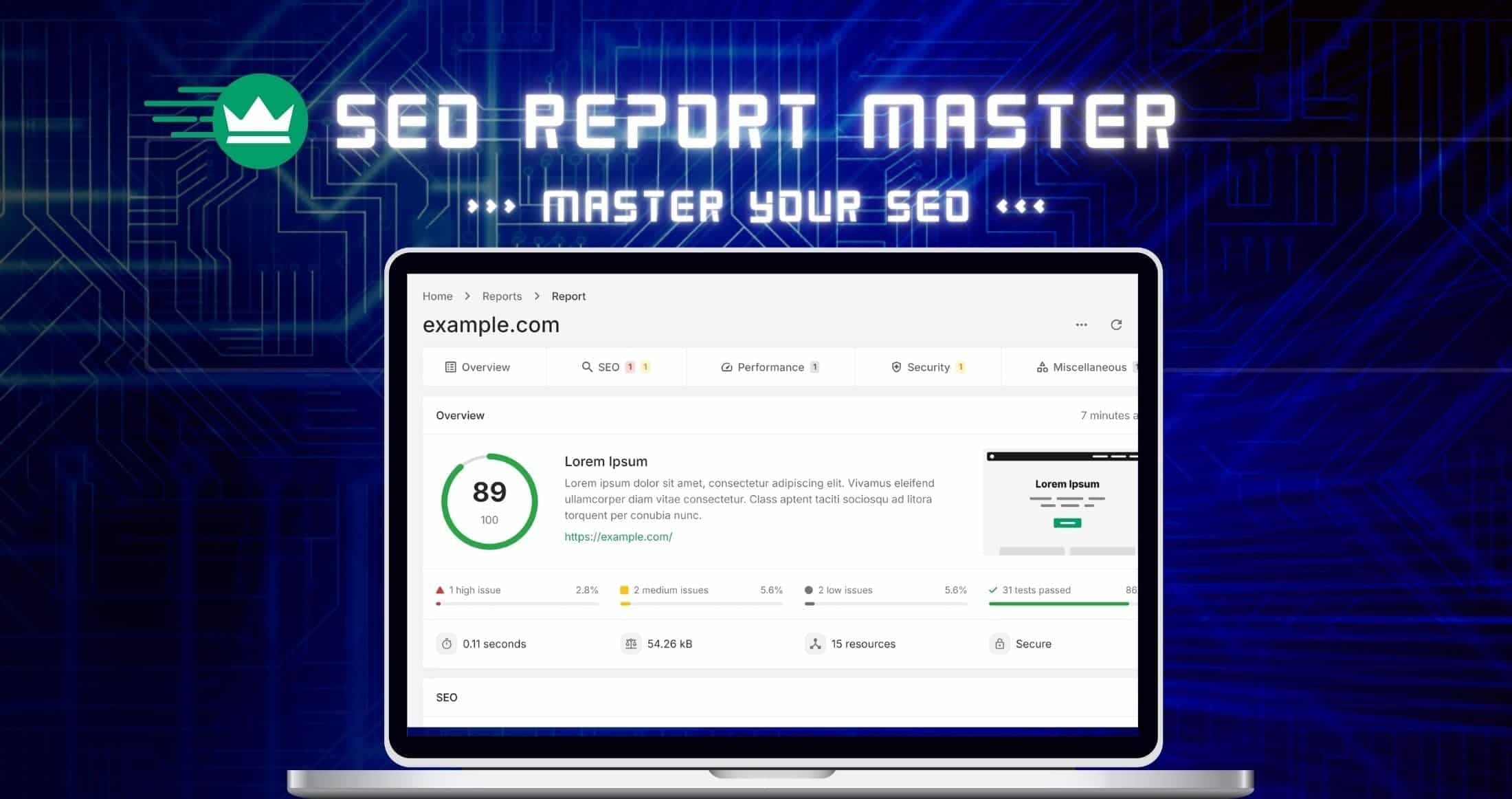 SeoReportMaster Lifetime Deal | One-stop SEO audits, projects, and white-label reports