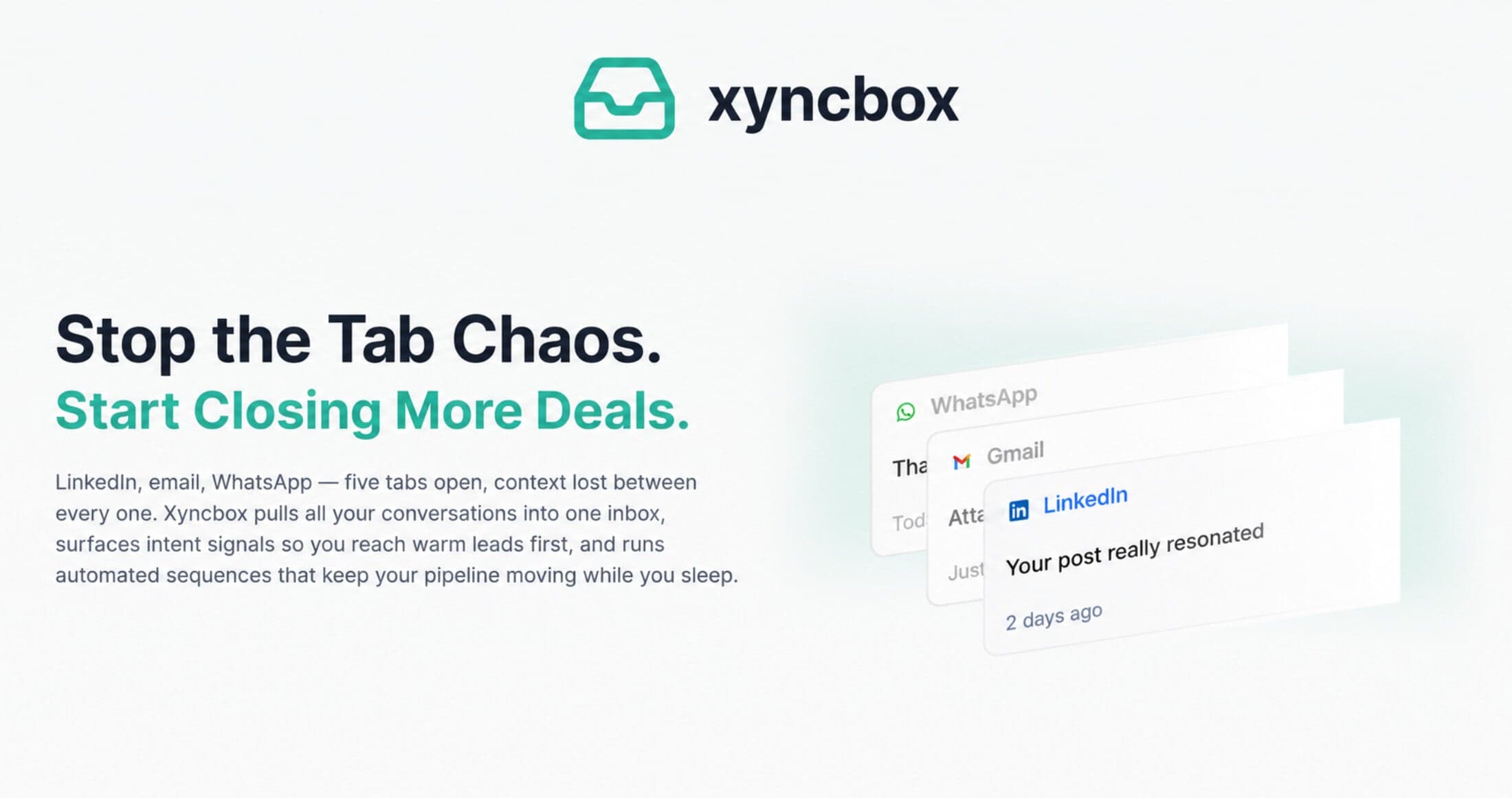Xyncbox Lifetime Deal | Unified Sales Inbox + AI Outreach