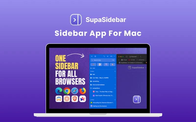 Organize Tabs Bookmarks Browsers In One Sidebar With Supasidebar