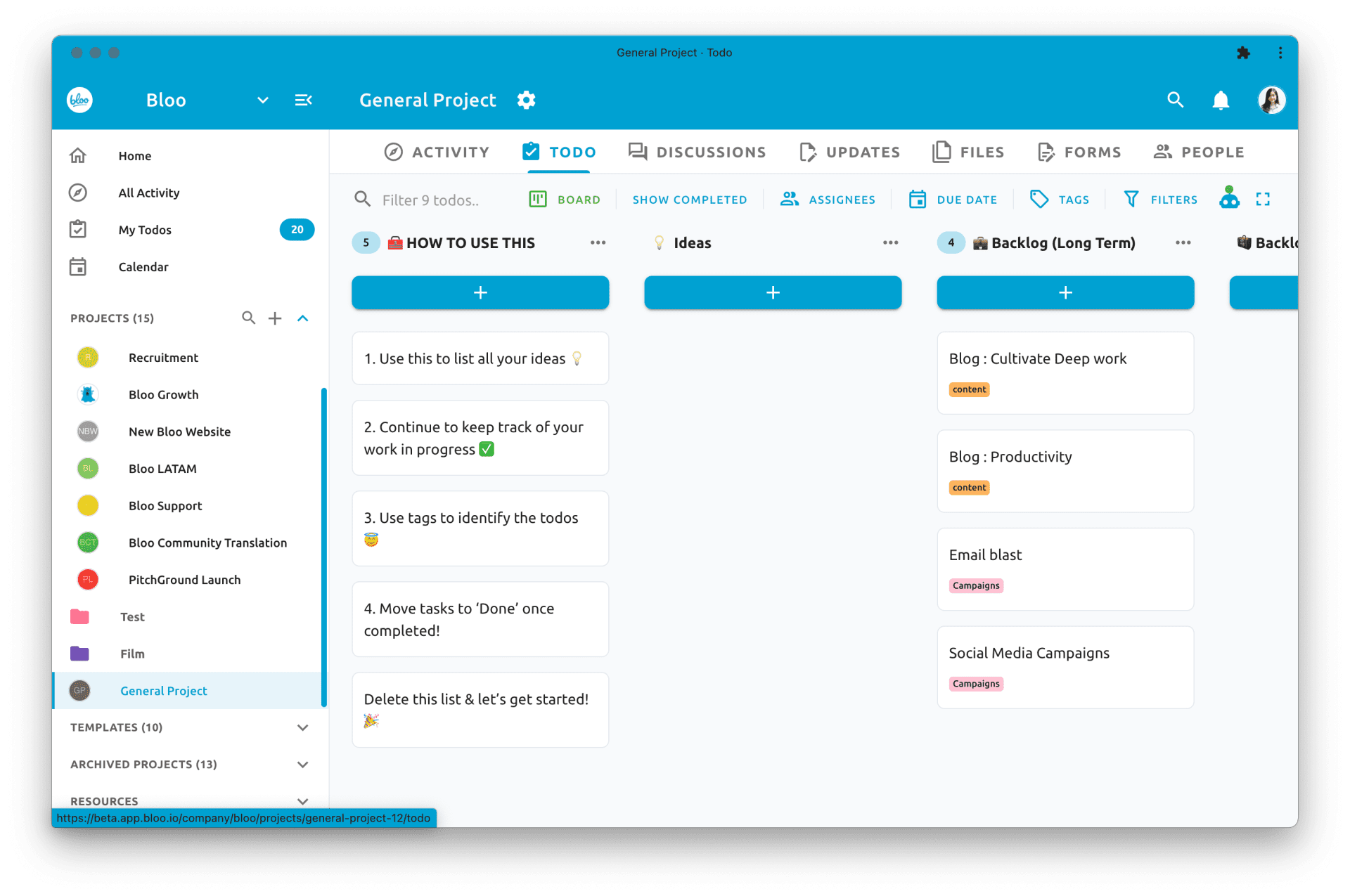 Bloo | A Simple Project Management System 2