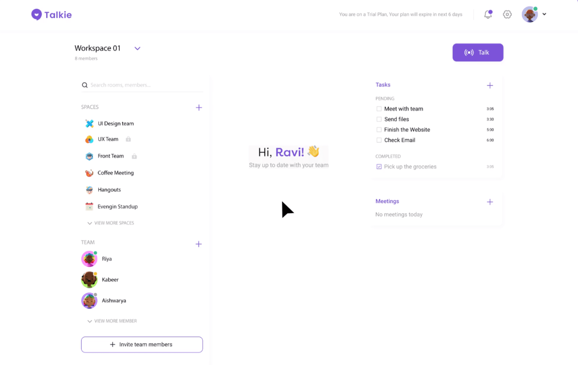 Talkie | Virtual Workspace for Remote Teams 2
